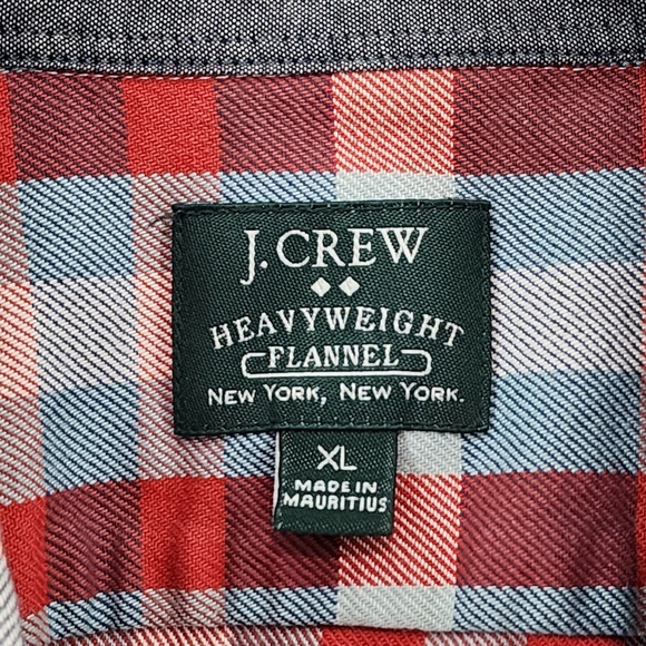 J. Crew Men's 100% Cotton Heavyweight Flannel Button Front Pocket Shirt - XL - Picture 3 of 6